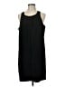 Oleg Cassini 100% Polyester Solid Black Casual Dress Size 8 - photo 1