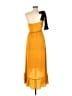 Maje 100% Polyester Orange Yellow Cocktail Dress Size Lg (3) - photo 2