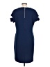 MICHAEL Michael Kors Solid Blue Casual Dress Size L - photo 2