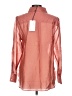 Bailey 44 Metallic Pink Orange Long Sleeve Blouse Size L - photo 2
