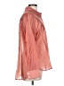 Bailey 44 Metallic Pink Orange Long Sleeve Blouse Size L - photo 4