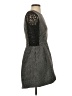 Ellery 100% Wool Tweed Gray Cocktail Dress Size 4 - photo 4