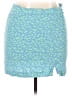 MNG Floral Blue Casual Skirt Size XL - photo 1