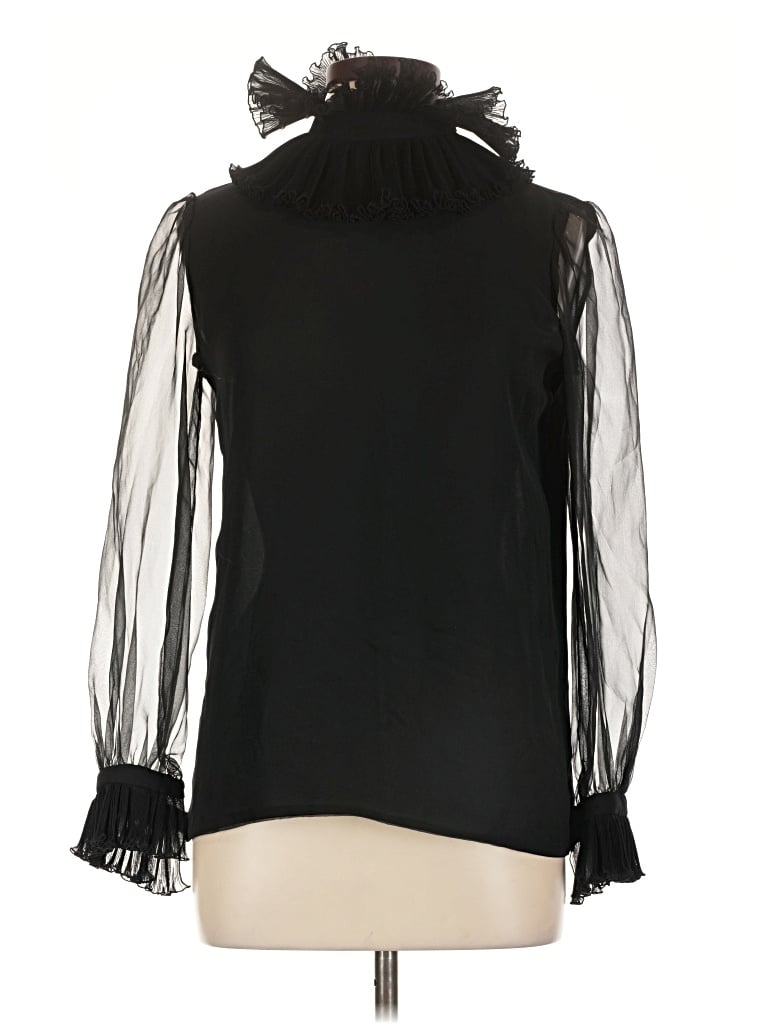 Pre-owned Bergdorf Goodman Long Sleeve Blouse In Black