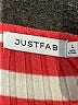 Just Fab Stripes Red Casual Dress Size L - photo 7