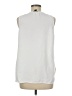 Halogen 100% Polyester White Sleeveless Blouse Size M - photo 2