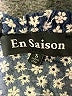 En Saison 100% Cotton Blue 3/4 Sleeve Blouse Size S - photo 4