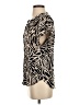 H&M 100% Viscose Animal Print Tan Short Sleeve Blouse Size XS - photo 5