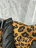The Limited 100% Polyester Animal Print Brown Long Sleeve Blouse Size M - photo 8