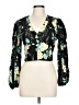 River Island Black 3/4 Sleeve Blouse Size 10 - photo 1