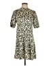 ATM 100% Silk Animal Print Tan Casual Dress Size 2 - photo 1