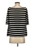BB Dakota Stripes Color Block Solid Black 3/4 Sleeve Top Size S - photo 2