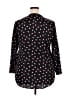 Maison Jules 100% Polyester Hearts Black 3/4 Sleeve Blouse Size XXL - photo 2
