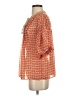Max Studio 100% Polyester Orange 3/4 Sleeve Blouse Size XS - photo 5