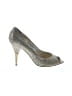 Miu Miu Metallic Silver Gold Metallic Snakeskin Heels Size EU 38 - photo 1