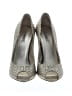 Miu Miu Metallic Silver Gold Metallic Snakeskin Heels Size EU 38 - photo 2