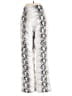PrettyLittleThing 100% Polyester Print Silver Casual Pants Size 2 - photo 2
