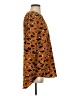 Madison 100% Polyester Animal Print Brown Long Sleeve Blouse Size XS - photo 4
