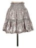 Free People 100% Polyester Metallic Silver Casual Skirt Size XS - photo 1