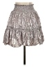 Free People 100% Polyester Metallic Silver Casual Skirt Size XS - photo 2