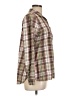 True Craft 100% Cotton Plaid Brown Long Sleeve Button-Down Shirt Size L - photo 4
