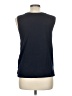 Ann Taylor LOFT 100% Polyester Blue Sleeveless Blouse Size M - photo 2