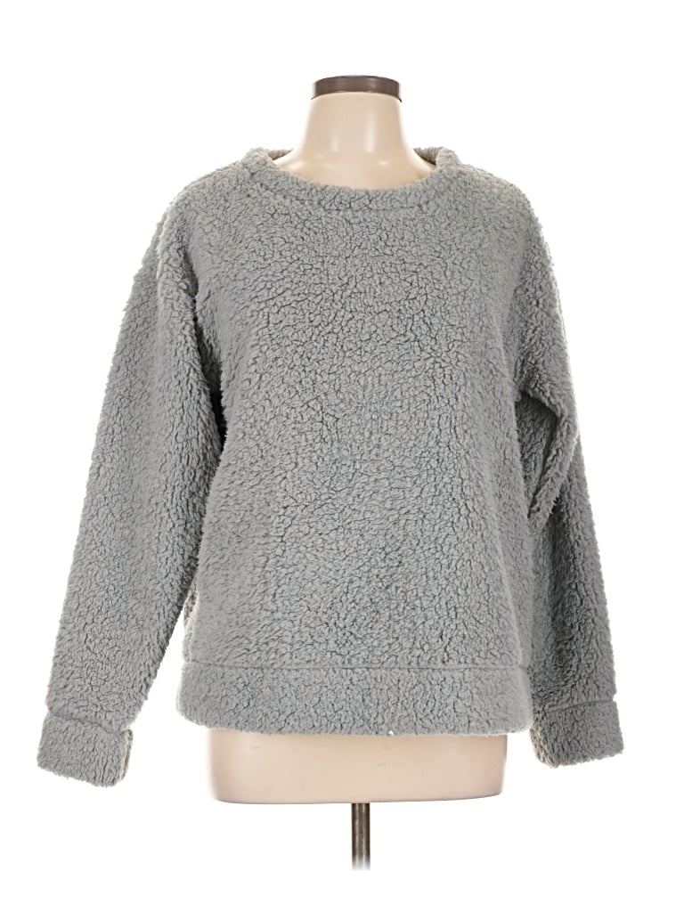 Pre-owned Muk Luks Pullover Sweater In Gray