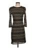 Cache 100% Nylon Argyle Brown Casual Dress Size S - photo 1