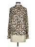 Ann Taylor LOFT 100% Polyester Animal Print Ivory Long Sleeve Blouse Size S - photo 1