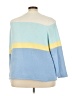 Talbots 100% Polyester Color Block Blue Pullover Sweater Size 3X - photo 2