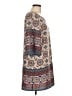 Bebop 100% Polyester Print Brown Casual Dress Size L - photo 4