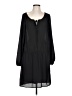 Express 100% Polyester Solid Black Casual Dress Size L - photo 1