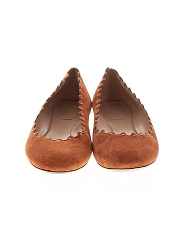 Chloé Suede Scallop Ballet Flats (view 2)