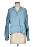 Blu Pepper 100% Lyocell Blue Long Sleeve Blouse Size S - photo 1