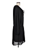 Express 100% Polyester Solid Black Casual Dress Size L - photo 4