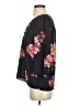 Skies Are Blue 100% Polyester Floral Black 3/4 Sleeve Blouse Size S - photo 5