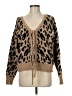 Easy Clothes Animal Print Brown Tan Cardigan Size M (estimated) - photo 1