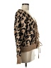 Easy Clothes Animal Print Brown Tan Cardigan Size M (estimated) - photo 4