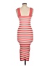 Just Fab Stripes Red Casual Dress Size L - photo 2