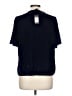 Ella Moss 100% Polyester Blue Black Short Sleeve Blouse Size L - photo 2