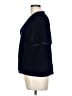 Ella Moss 100% Polyester Blue Black Short Sleeve Blouse Size L - photo 5