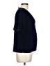 Ella Moss 100% Polyester Blue Black Short Sleeve Blouse Size L - photo 4