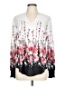 Unbranded Floral White Long Sleeve Blouse Size L - photo 1