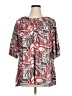 Cathy Red Short Sleeve Blouse Size 1X - photo 1