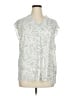 H By Halston 100% Polyester Animal Print Silver Sleeveless Blouse Size XL - photo 1