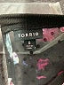 Torrid Floral Polka Dots Black Short Sleeve Blouse Size Lg Plus (0) - photo 7