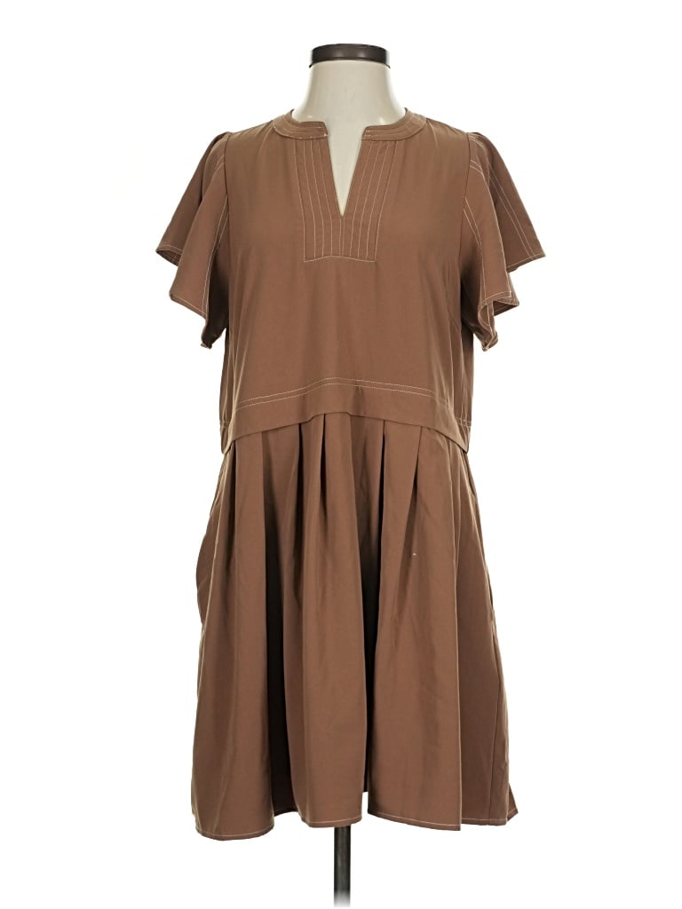 Pre-owned Entro Casual Dress In Brown