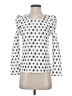 Cache Cache Polka Dots White Long Sleeve Blouse Size S - photo 1