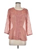 Lauren Conrad Polka Dots Pink 3/4 Sleeve Blouse Size M - photo 1
