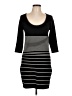 Max Studio Stripes Black Casual Dress Size L - photo 1